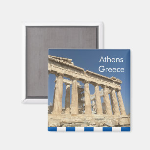 Exterior view of Athens ancient ruins Magnet