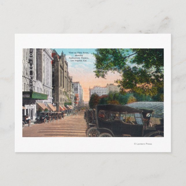 Exterior View of Auditorium Theatre on 5th Postcard (Front)