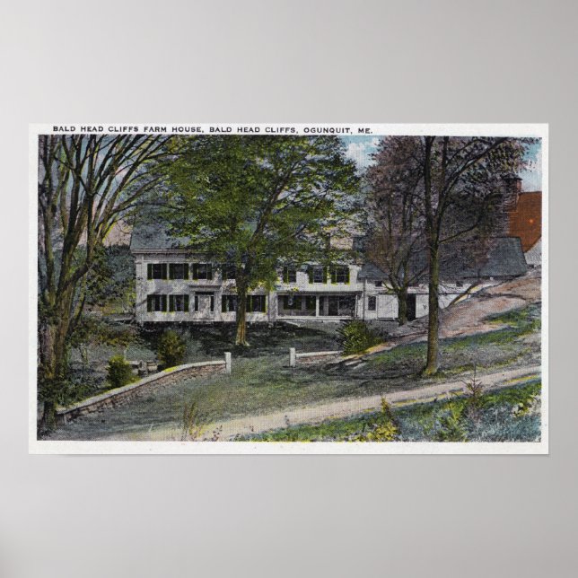 Exterior View of Bald Head Cliffs Farm House Poster (Front)