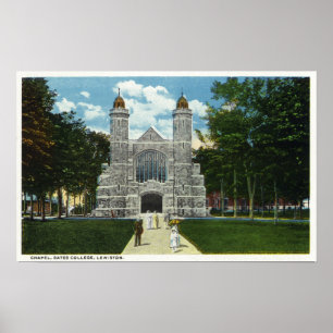Exterior View of Bates College Chapel Poster