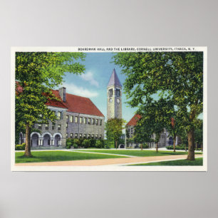 Exterior View of Boardman Hall and the Library Poster