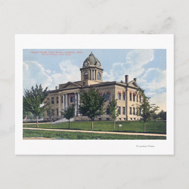 Exterior View of Canyon County Court House Postcard (Front)