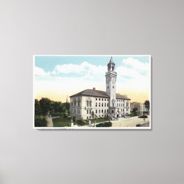 Exterior View of City Hall Canvas Print (Front)
