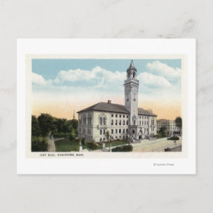 Exterior View of City Hall Postcard