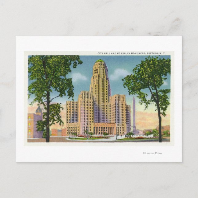 Exterior View of City Hall & the McKinley Postcard (Front)