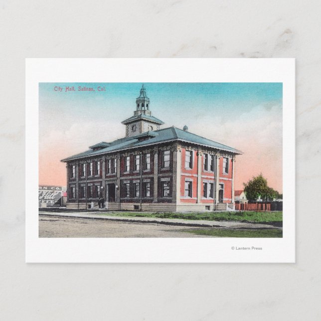 Exterior View of City HallSalinas, CA Postcard (Front)