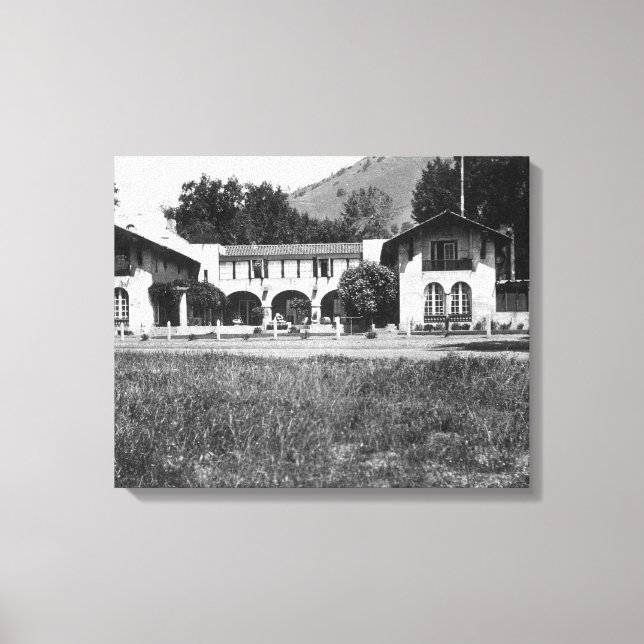 Exterior View of Clear Lake Lodge Canvas Print (Front)