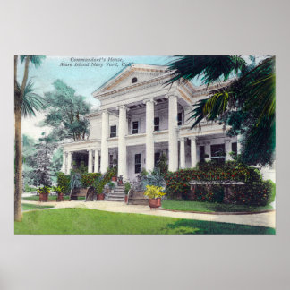 Exterior View of Commandant's House, Navy Yard Poster