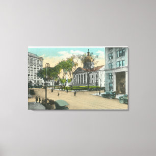 Exterior View of Court House Canvas Print