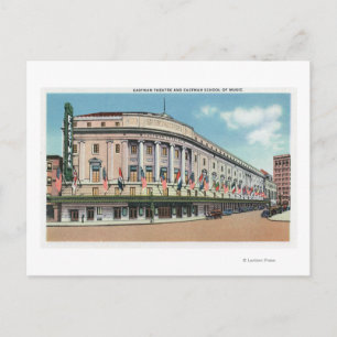 Exterior View of Eastman Theatre & School of Postcard