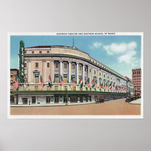 Exterior View of Eastman Theatre & School of Poster (Front)