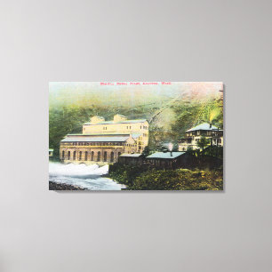 Exterior View of Electric Power Plant Canvas Print