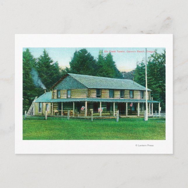 Exterior View of Elk Creek Tavern Postcard (Front)