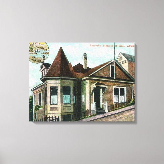 Exterior View of Executive MansionSitka, AK Canvas Print (Front)