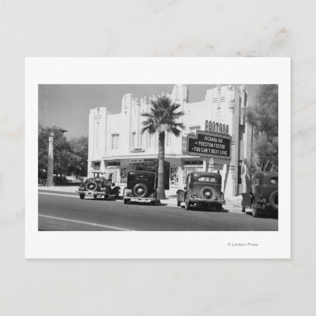 Exterior View of Fontana Theatre Postcard (Front)