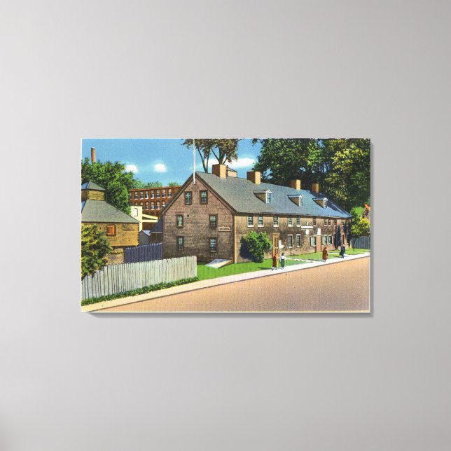 Exterior View of Ft. Western and Block Houses # Canvas Print (Front)