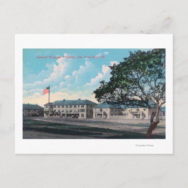 Exterior View of General Hospital, Presidio Postcard (Front)