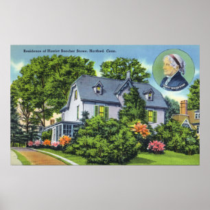 Exterior View of Harriet Beecher Stowe's Poster