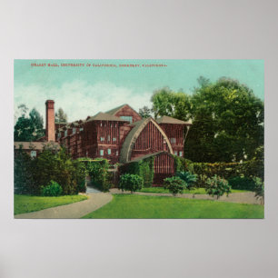 Exterior View of Hearst Hall, U of CA Poster