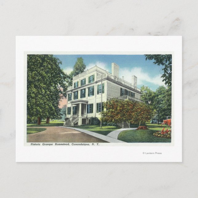 Exterior View of Historic Granger Homestead Postcard (Front)