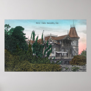 Exterior View of Holly Oaks Building Poster