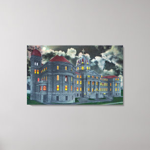 Exterior View of Holy Names Academy Bldg at Canvas Print