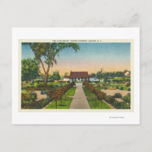 Exterior View of Hoopes Gardens Club House Postcard