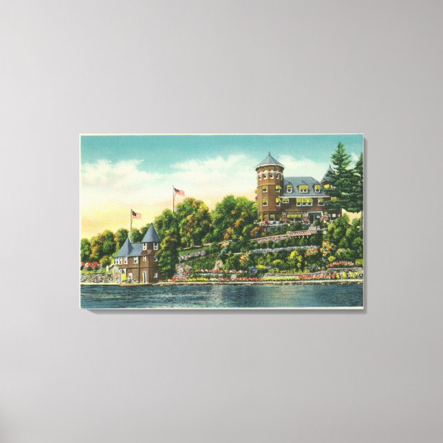 Exterior View of Hopewell Hall Canvas Print (Front)