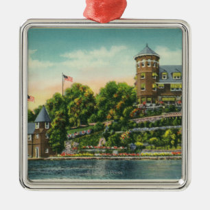 Exterior View of Hopewell Hall Metal Tree Decoration