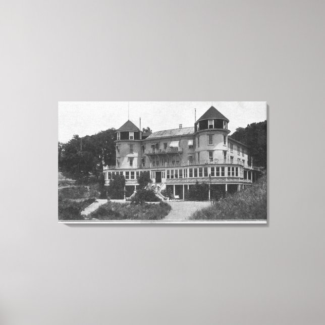 Exterior View of Hotel Bon Air in Escalle Canvas Print (Front)