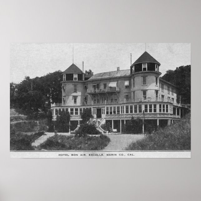 Exterior View of Hotel Bon Air in Escalle Poster (Front)