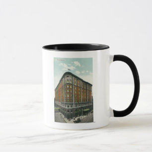 Exterior View of Hotel Seneca Mug