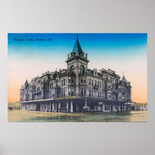 Exterior View of Hughes HotelFresno, CA Poster