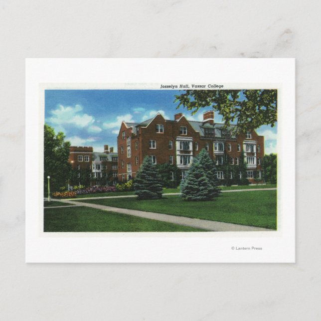 Exterior View of Josselyn Hall, Vassar College Postcard (Front)