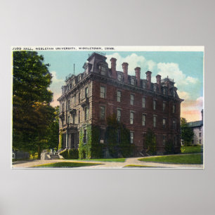 Exterior View of Judd Hall, Wesleyan University Poster