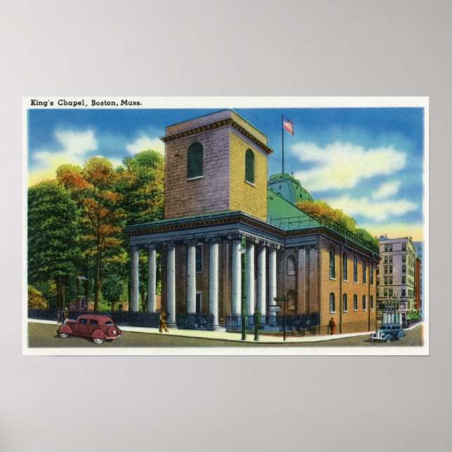 Exterior View of King's Chapel Poster (Front)