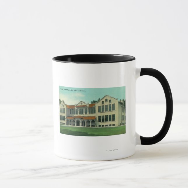 Exterior View of Longfellow School Mug (Right)