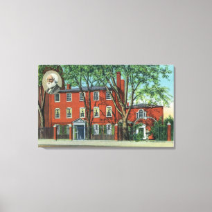 Exterior View of Longfellow's Home 2 Canvas Print