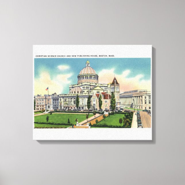 Exterior View of New Publishing House Canvas Print (Front)