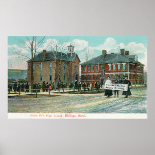 Exterior View of North Side High School Poster