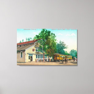 Exterior View of Northern Electric Depot Canvas Print