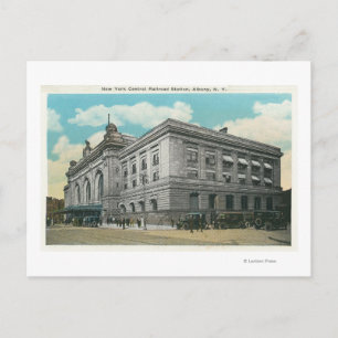 Exterior View of NY Central Railroad Station Postcard