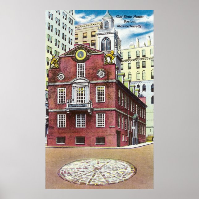 Exterior View of Old State House Poster (Front)