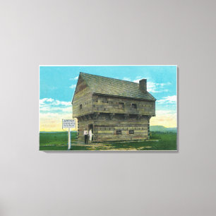 Exterior View of Period Block House Canvas Print