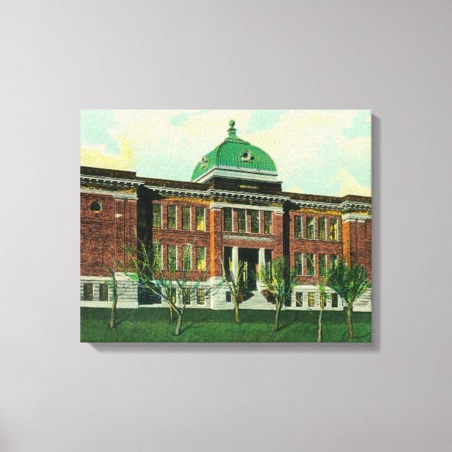 Exterior View of Placer County High School Canvas Print (Front)
