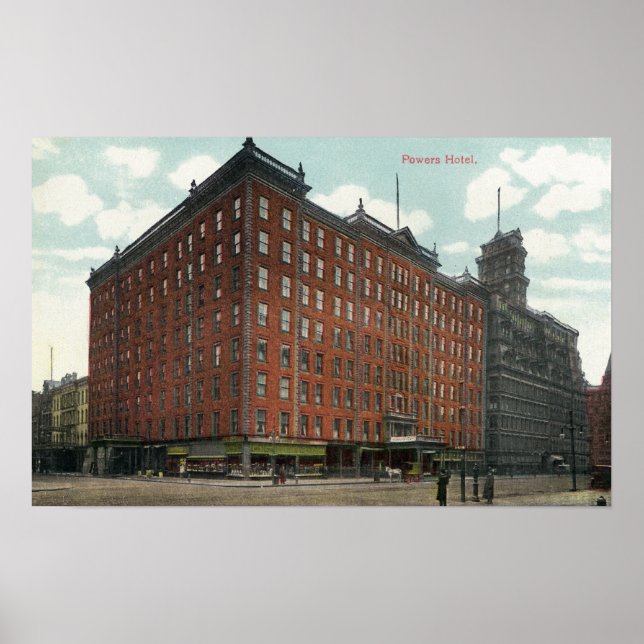 Exterior View of Powers Hotel Poster (Front)