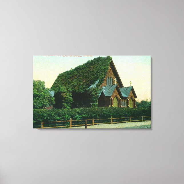 Exterior View of Presbyterian Church Canvas Print (Front)