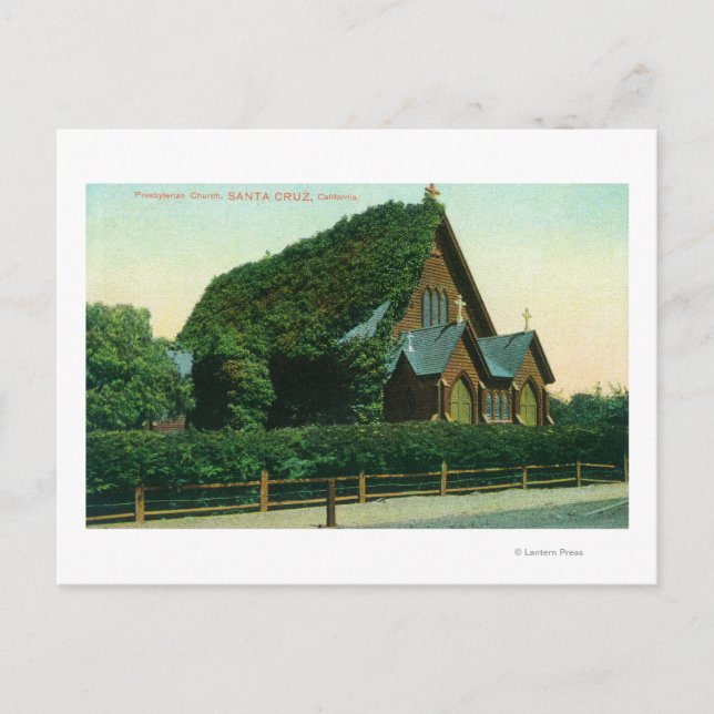 Exterior View of Presbyterian Church Postcard (Front)
