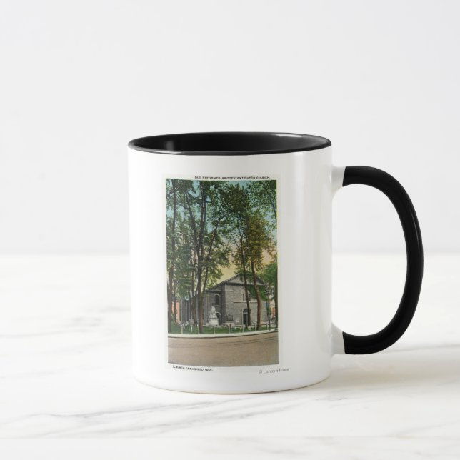 Exterior View of Protestant Dutch Church Mug (Right)