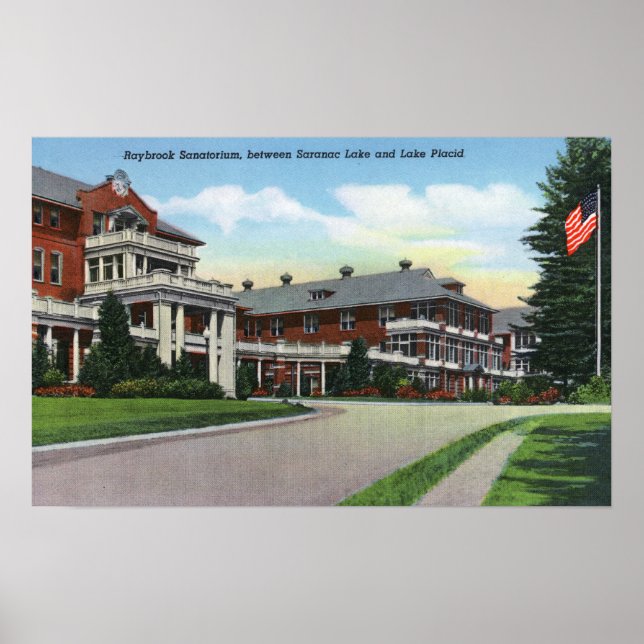 Exterior View of Raybrook Sanatorium Poster (Front)